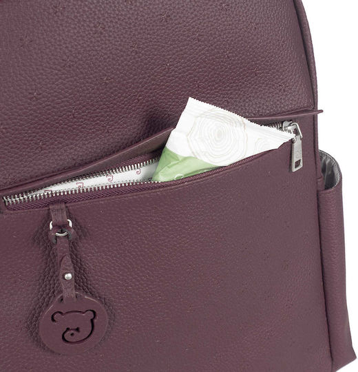 Pasito a Pasito Diaper Bag London Burgundy 35x38x16cm.