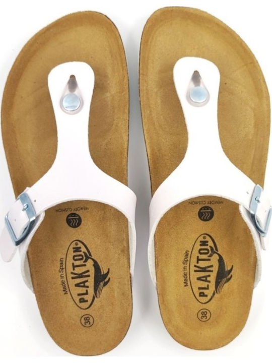Honduras Leather Women's Flat Sandals in White Color