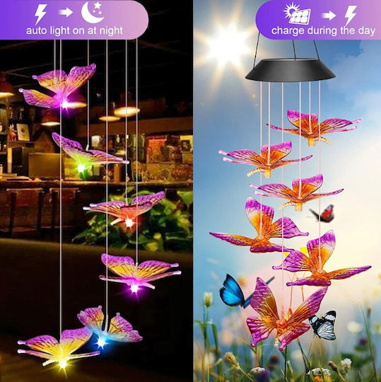 Hanging Solar Light Flowerpot Warm White with Photocell IP55