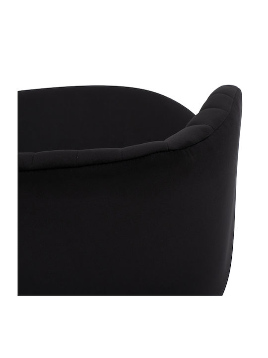 Leah Dining Room Velvet Armchair Black 53x57x81cm 2pcs