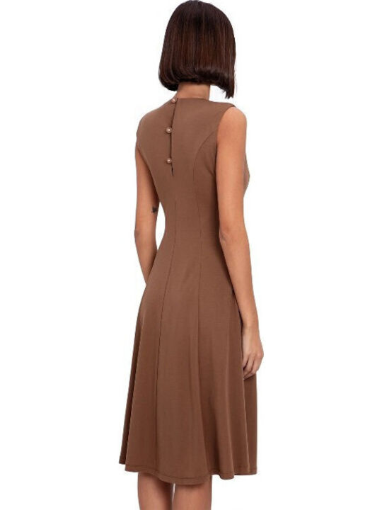 Midi Shirt Dress Dress Camel