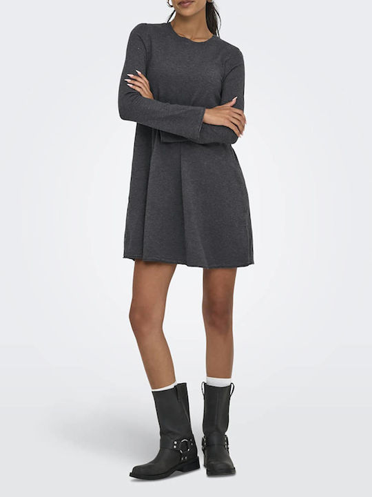 Life Mini Dress Dark Grey Melange