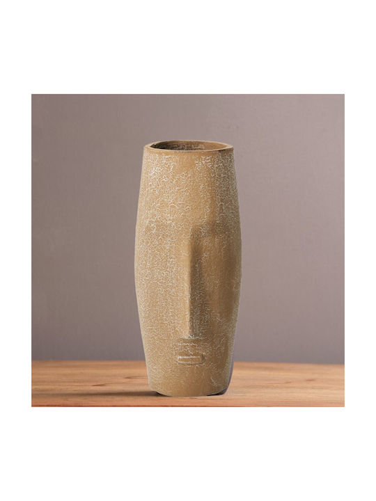 Koopman Διακοσμητικό Βάζο Αλουμινίου Καφέ Φ9xΥ20cm