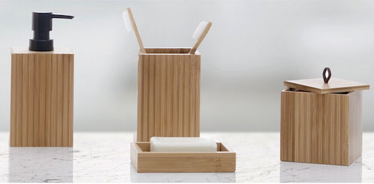 Atmosphera Επιτραπέζιο Dispenser από Bamboo Καφέ