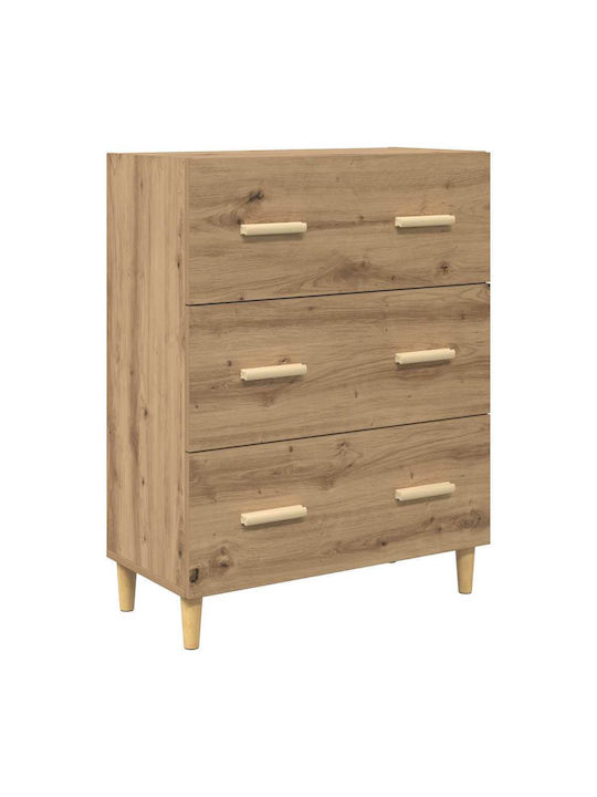 Wooden Chest of Drawers Oaks 69.5x34x90cm