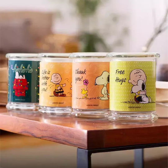Peanuts Snoopy and Woodstock Ароматна Свещ Free Hugs Буркан Кафяв 250гр 1бр
