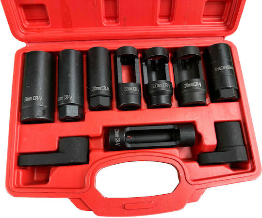 Gebo Tools 10 Stück Lambda Sensor Steckschlüssel Set