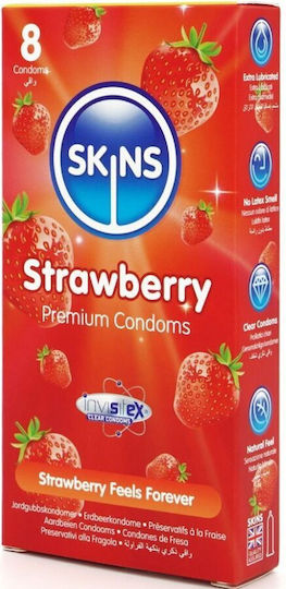 Skins Προφυλακτικά Premium 8τμχ Strawberry