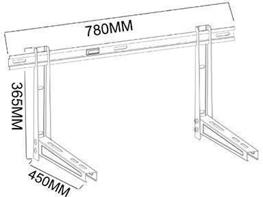 Universal Bracket External Air Conditioner Units Max 150 Kg Compatible With 7000/9000 Btu Units