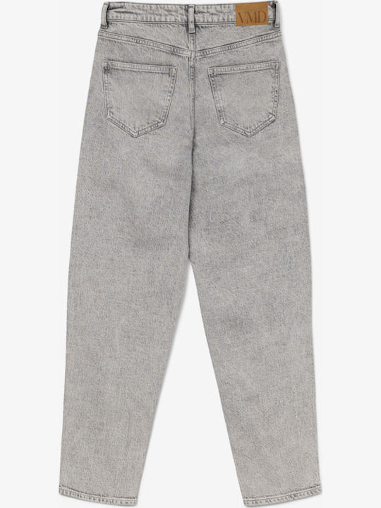 Hoch tailliert Damenjeans in Mom-Passform Gray