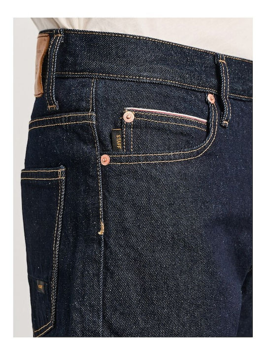 Martin Men's Jeans Pants with Relaxed Straight Fit Blue
