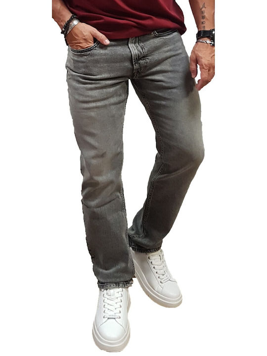 Calvin Klein Ανδρικό Παντελόνι Τζιν Ελαστικό Slim Fit Straight Gray
