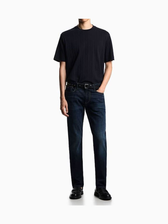 Men's Jeans Pants with Slim Fit Blue Denim