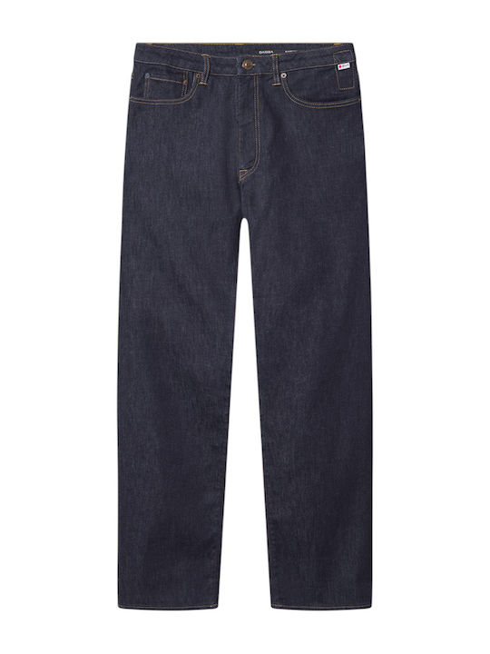 Men's Jeans Pants with Loose Straight Fit Blue
