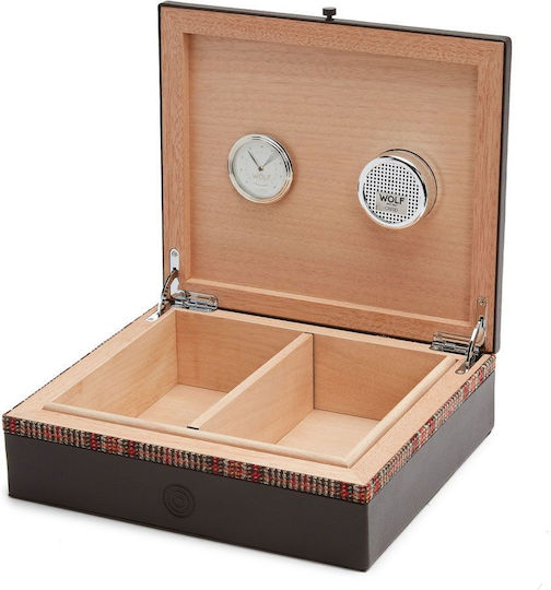 Wolf Garten Cigar Humidifier Wood Box with Hygrometer