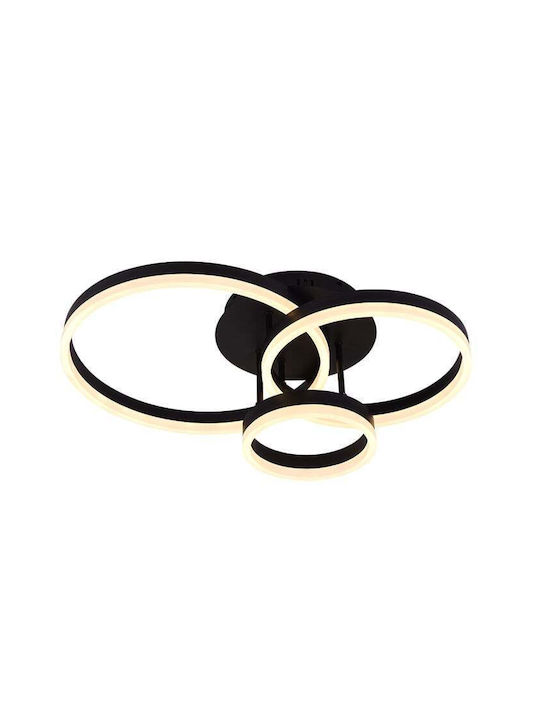 Lightex Caterina Ceiling Mount Light Black with Integrated LED and Remote Control