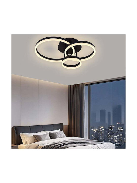 Lightex Caterina Ceiling Mount Light Black with Integrated LED and Remote Control