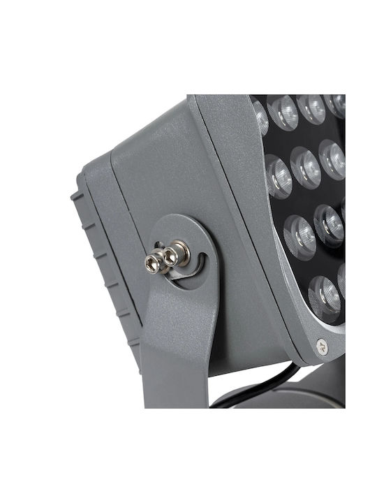 GloboStar Flood-xena Außenstehlampe LED Wall Washer 24W mit Warmes Weiß Licht IP65 Graues