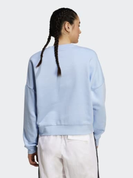 Logo Women's Sweatshirt Hooded Turquoise