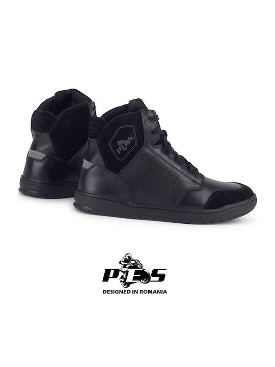 Cizme Moto Urban Pes City Guard Respirabile Rezistente la Impact din Piele Perforată