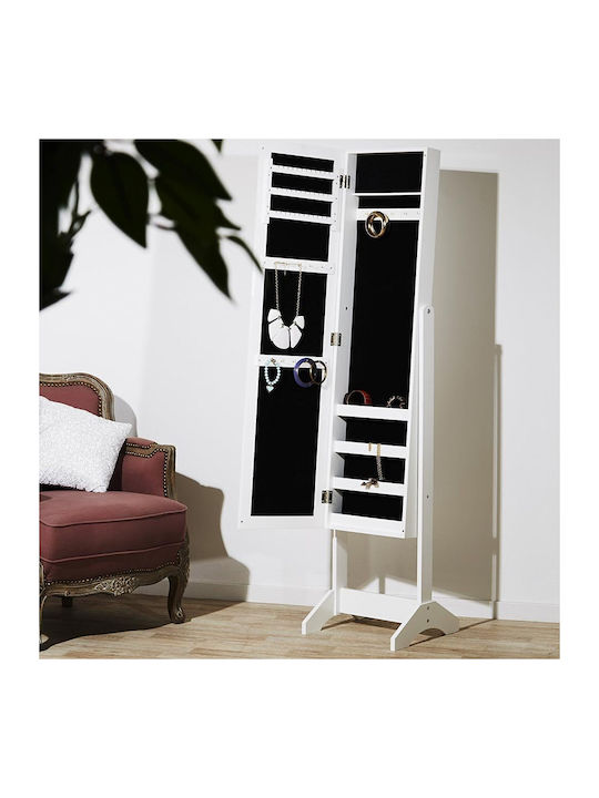 Bakaji Floor Mirror with White Wooden Frame