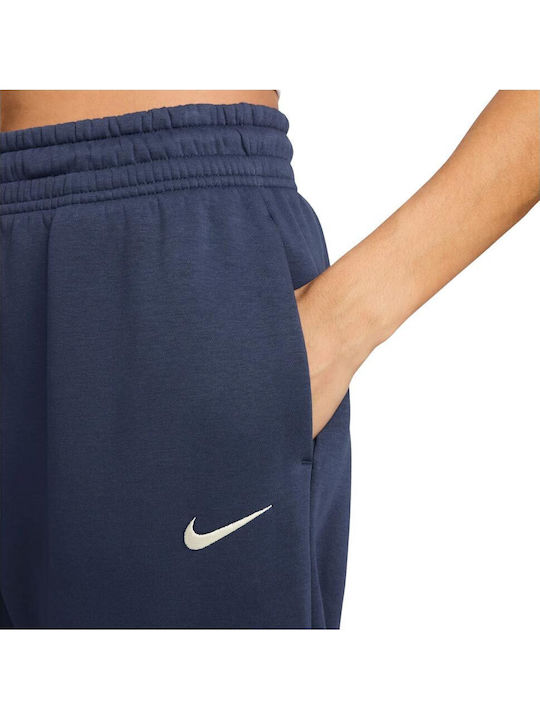Phoenix Fleece Pants High Waist Sweatpants Fleece Blue