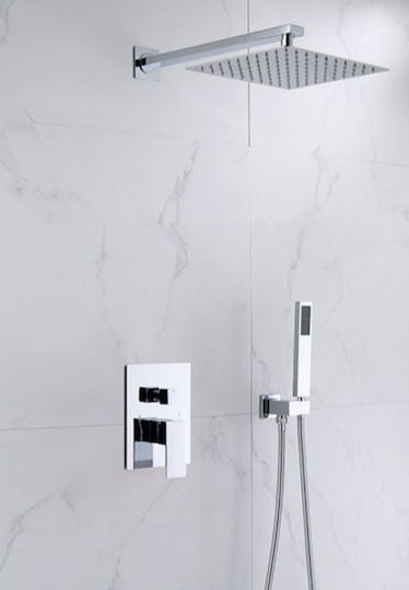 Poly für Dusche 2 Ausgänge Silber