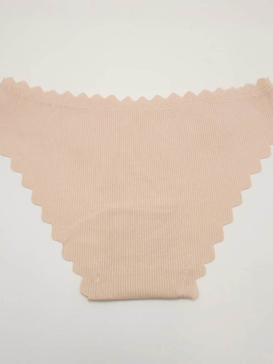 Cotton Women's Briefs Seamless Beige