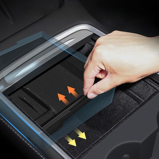 Organizator Consolă Centrală Tesla Model 3/y 2019-23 Negru