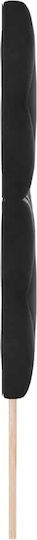 vidaXL Bett Kopfteil aus Stoff Black Velvet-Black Metal 200cm