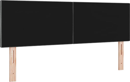 vidaXL Табла за легло Текстил Dark Gray 160см