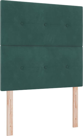 vidaXL Bed Headboard made of Fabric Dark Green 90cm