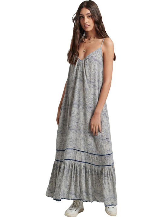 Beach Cami Summer Maxi Slip Dress Navy