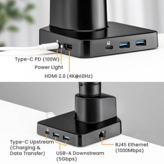 Blackmount Tabletop Suport Monitor până la 32" cu Braț (MNT20)