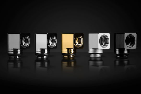 Ekwb Quantum Torque Micro Rotary 90° Фитинги Сатенен Титаново Сребрист