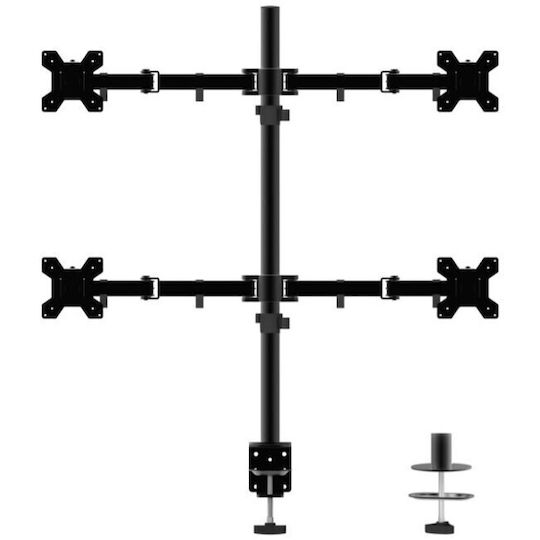 Blackmount MENG04 Βάση Γραφείου για 4 Οθόνες έως 27" με Βραχίονα