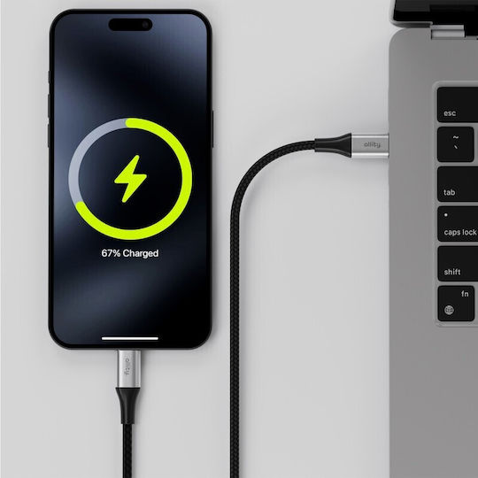 Allity USB-C zu Lightning Kabel 27W Schwarz 2m