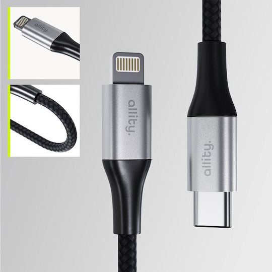 Allity USB-C zu Lightning Kabel 27W Schwarz 2m