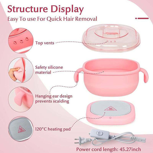 Folding Wax Warmer for Hair Removal Travel Wax Warmer Silicone 400ml