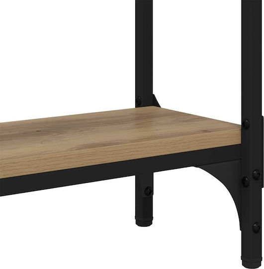 Console Table of Solid Wood & Metal Coffee L75xW22.5xH75cm