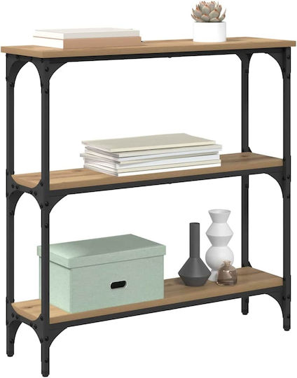 Κονσόλα από Μασίφ Ξύλο & Μέταλλο Artisan Δρυς Μ75xΠ22.5xΥ75εκ.