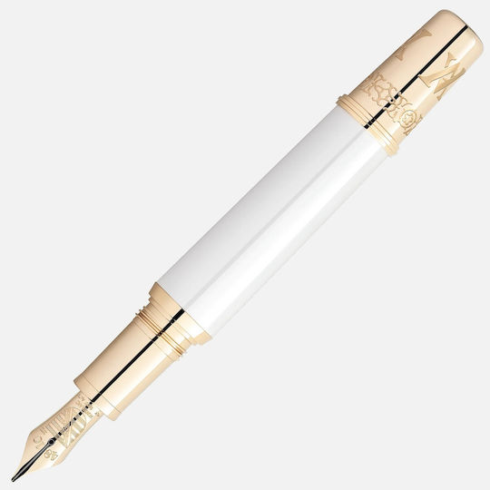 MontBlanc Writing Pen Gold with Blue Ink
