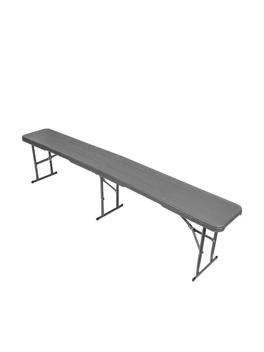 Bench Outdoor Metal Gray 183x28x43cm