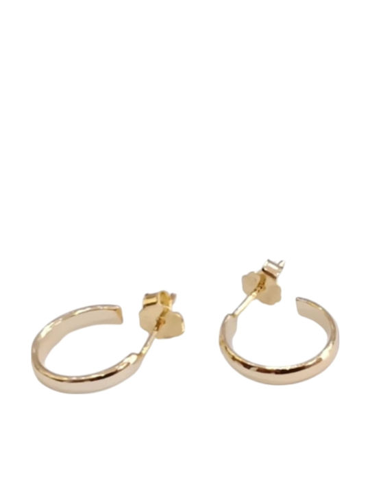Prince Silvero Earrings Hoops made of Silver Gold Plated