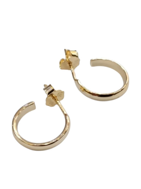 Prince Silvero Earrings Hoops made of Silver Gold Plated