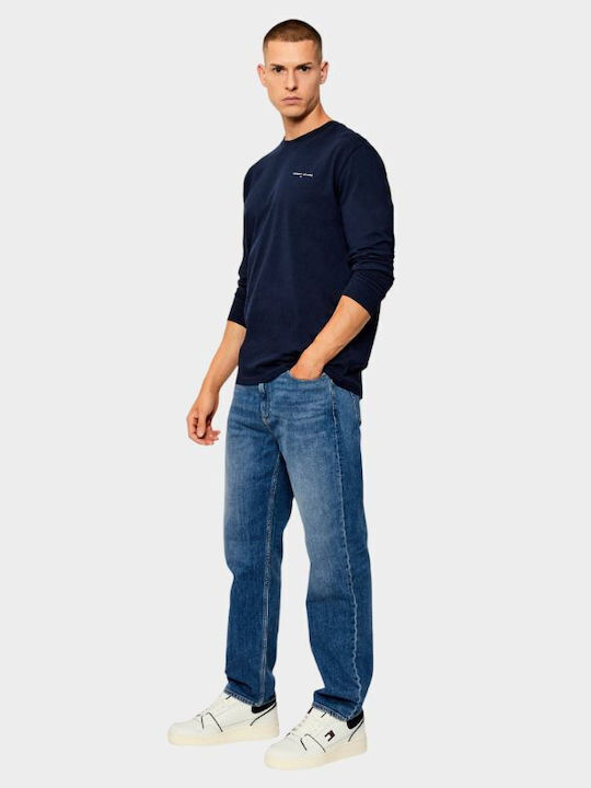 Ryan Men's Jeans Pants with Regular Tapered Fit Blue