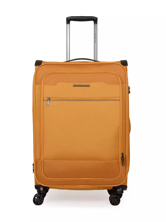 Newcom Reisegepäck Stoff Orange mit 4 Räder Koffer-Set 2 Stück Mittel/Groß