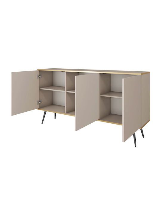 Bufet Oro din Metal Beige+Gold 160x85x39cm