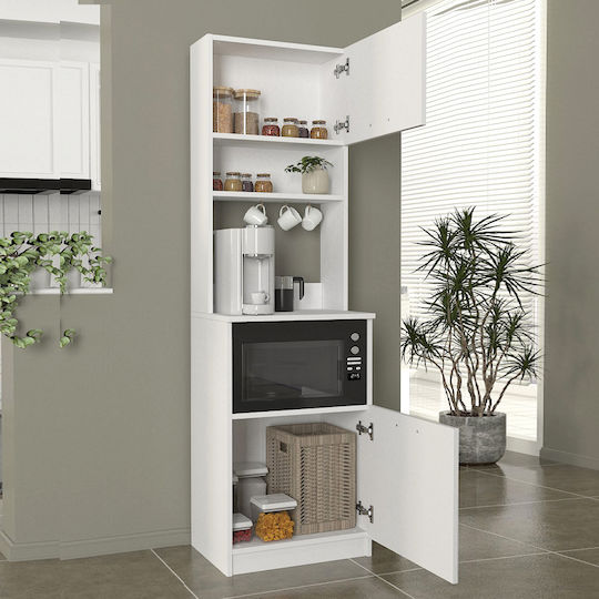 Tuco 1 Επιδαπέδιο Ντουλάπι Λευκό 53.8x40x180εκ.