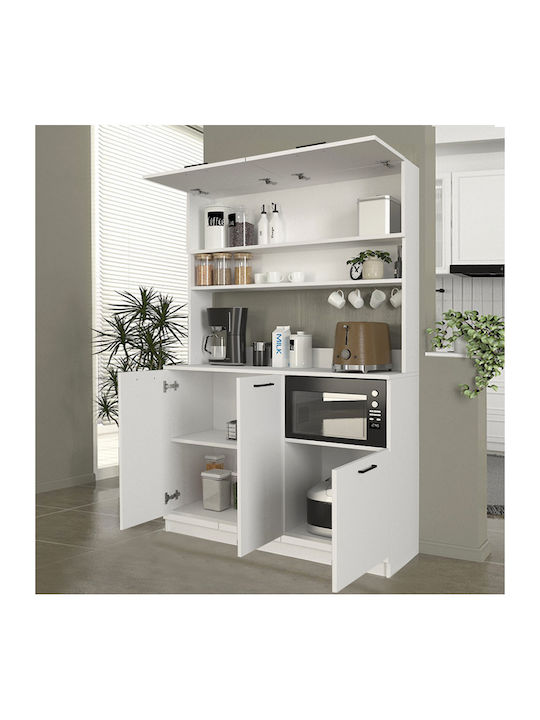 Tuco 3 Floor Cabinet White 123.8x40x180cm